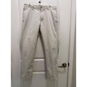 GAP Mens Straight Fit Chinos Light Khaki Beige 100% Cotton Pants 35x32 (35x31)